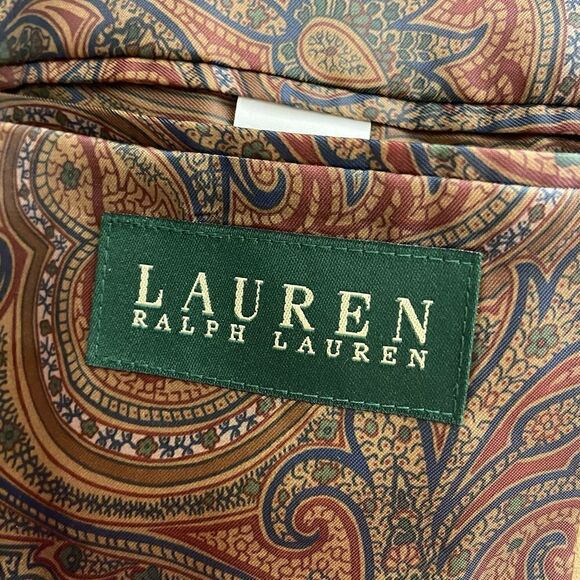 Lauren Ralph Lauren Tan Faux Suede Sport Jacket Blazer Size 44L - Picture 3 of 4